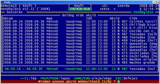 Boldog �r�k akci� - �ttermi szoftver - �ttermi program - �ttermi rendszer